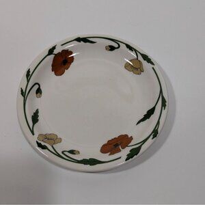 Syracuse China Floral Decorated Bread Plate Orange Yellow Flowers Vintage